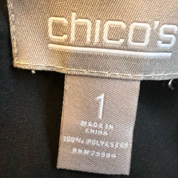 Chico’s Faux Leather Open Jacket With Pockets Quilted Black Size 1 (S/8) Women’s - Picture 5 of 8